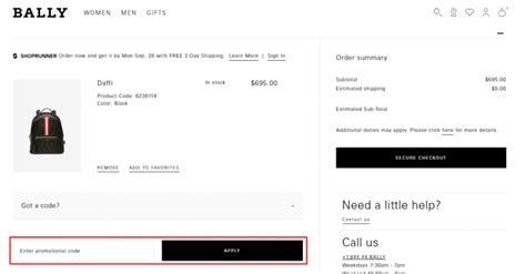 bally discount code first order